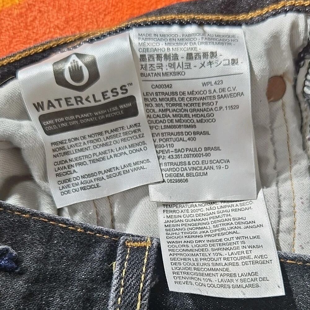 Levi's 501 Men's Vintage Jeans Black Cotton Button Fly W36 36in L30 30in - Picture 3 of 8